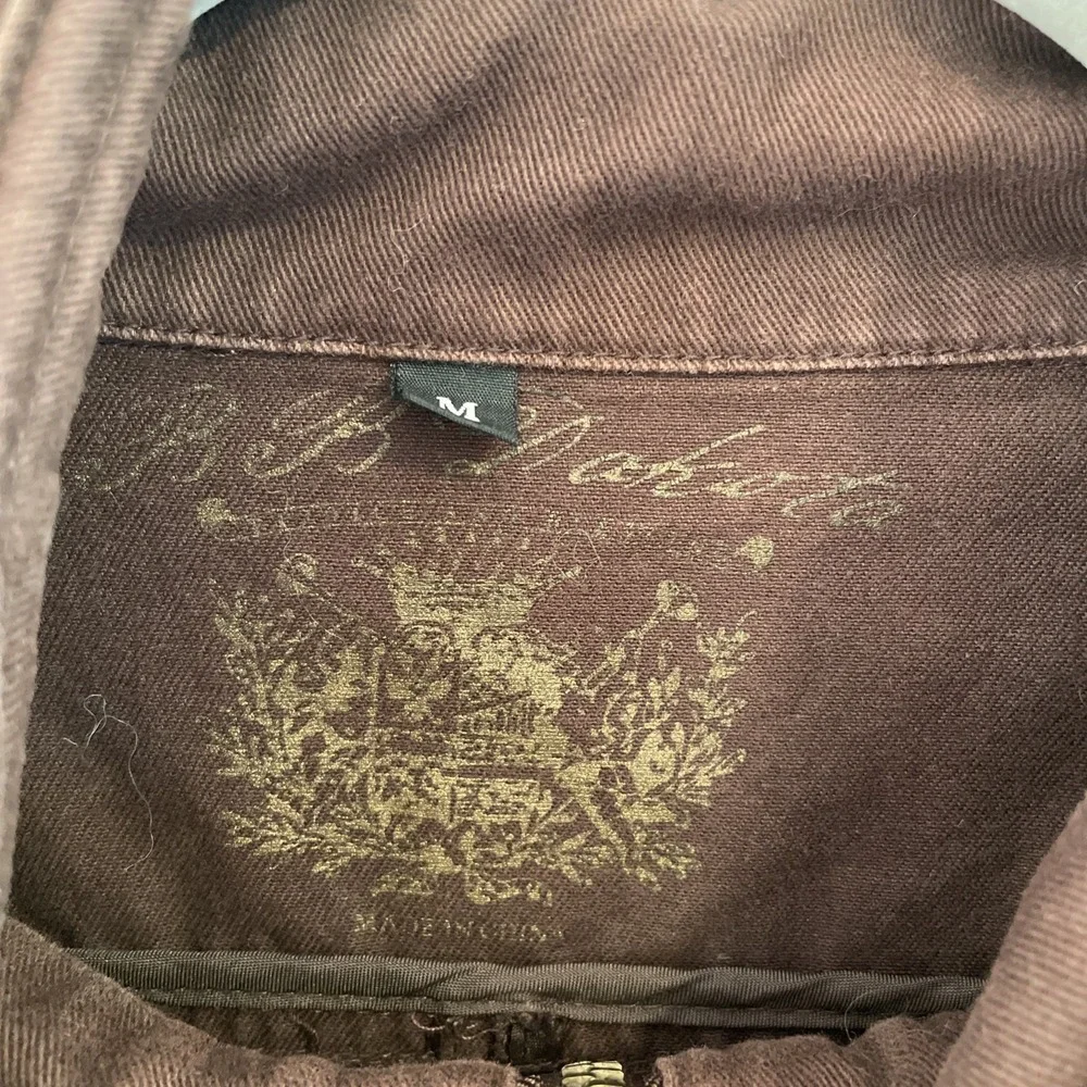 BB Dakota Utility Cargo Trench Jacket Coat Full Zip Brown M Y2K aso Bella‎ swan - Picture 8 of 11